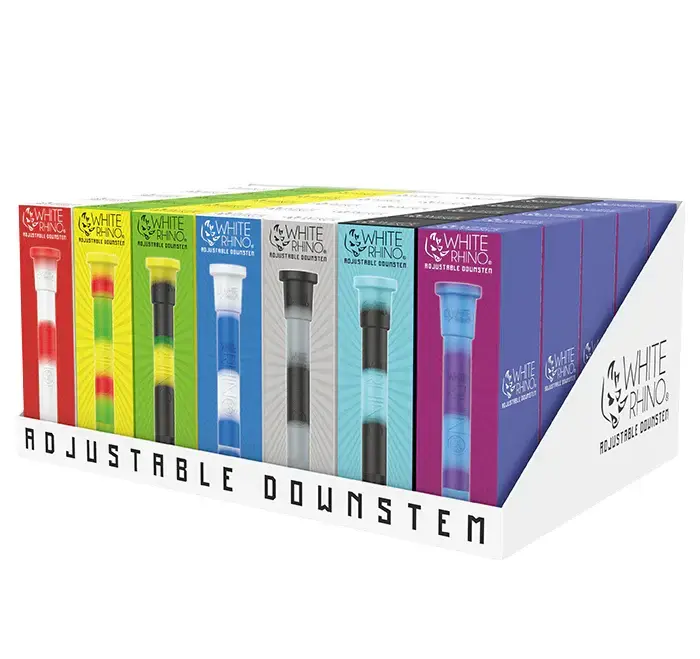 WHITE RHINO SILICONE DOWNSTEM - 35 COUNT DISPLAY