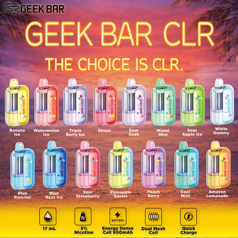 GEEK BAR CLR 50K PUFF 17ML 5PK