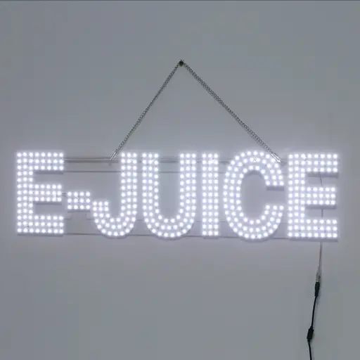 [Q-4083] WINDOW SIGN 8*30" WHITE E-JUICE