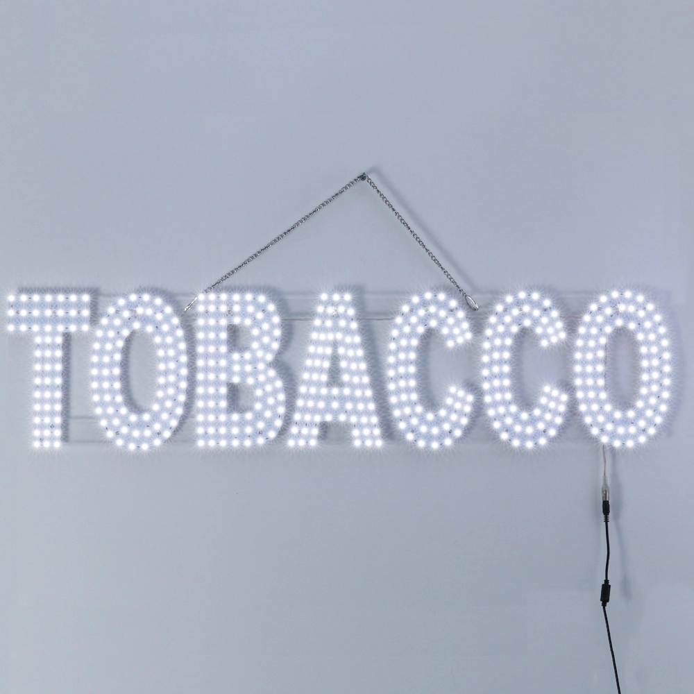 [Q-4090] WINDOW SIGN 9X38" WHITE TOBACCO